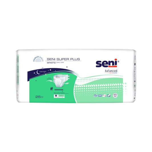 Seni® Super Plus Overnight Heavy to Severe Absorbency Incontinence Brief, Medium S-ME25-BP1