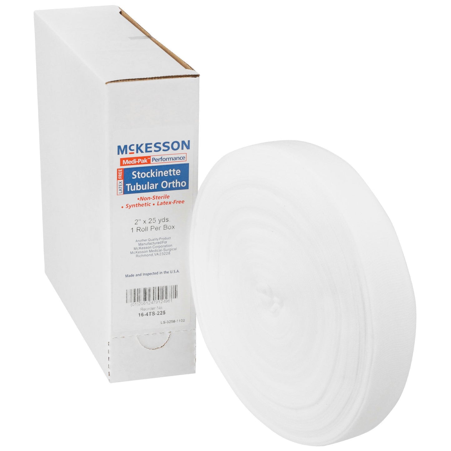 McKesson White Polyester Tubular Stockinette, 2 Inch x 25 Yard 16-4TS-225
