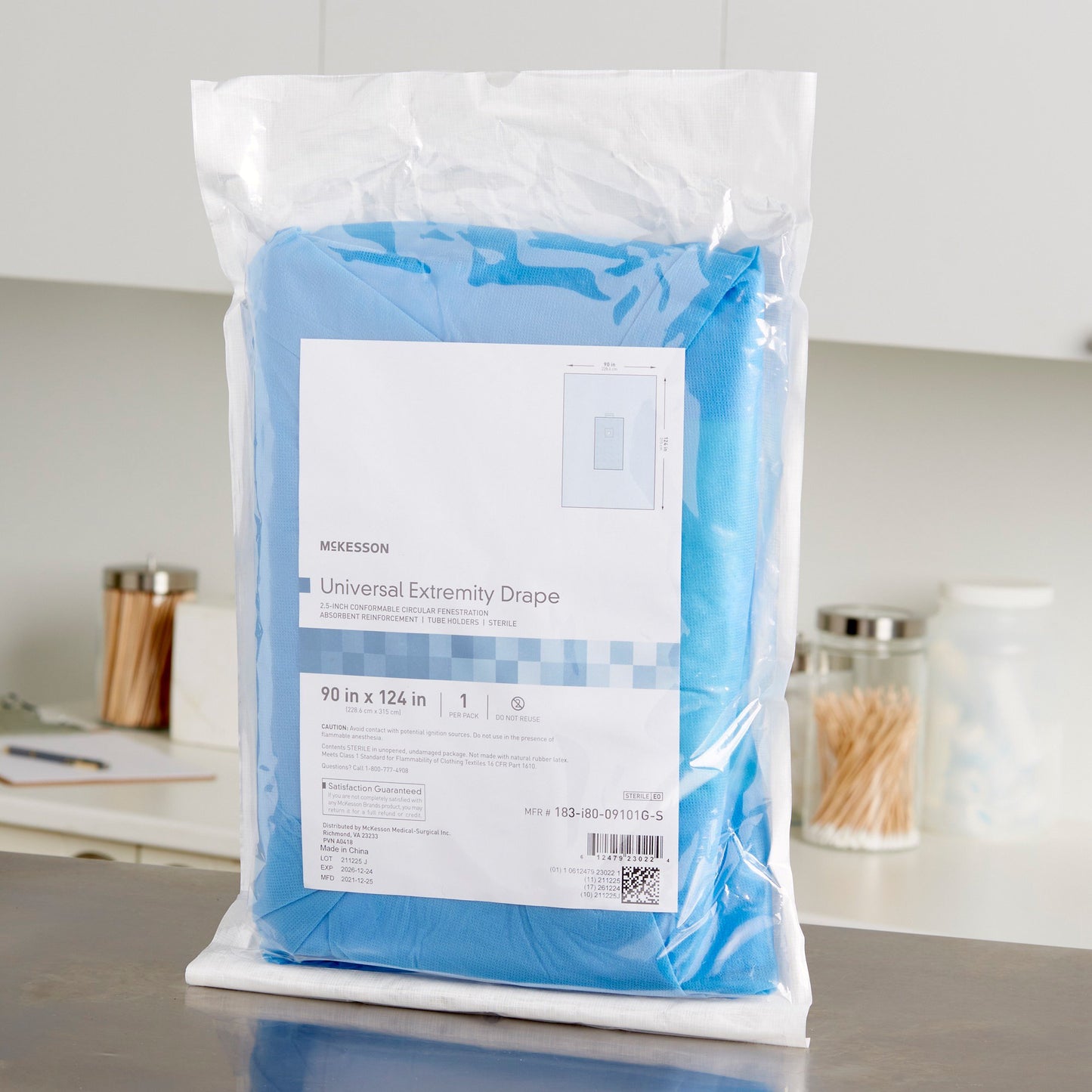 McKesson Sterile Universal Extremity Drape, 90 x 124 Inch 183-I80-09101G-S