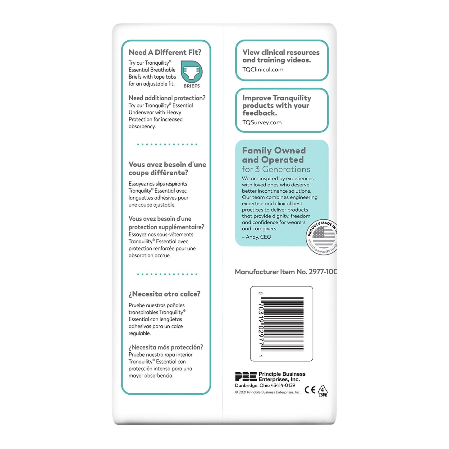 ComfortCare™ Absorbent Underwear, Extra Large 2977-100
