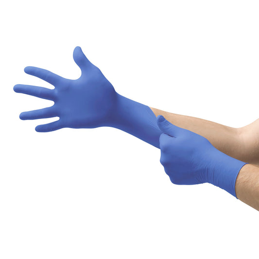 Exam Glove MICROFLEX® Cobalt® Large NonSterile Nitrile Standard Cuff Length Fully Textured Blue Not Rated - N193