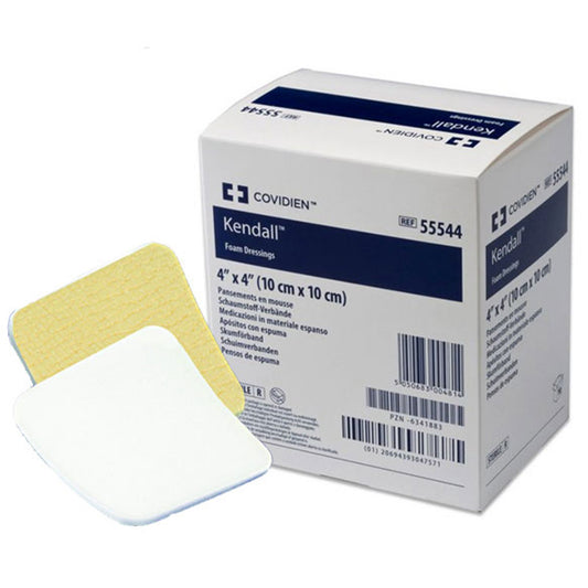 Foam Dressing Kendall™ Foam Island 4 X 4 Inch With Border Film Backing Acrylic Adhesive Square Sterile - 55544B