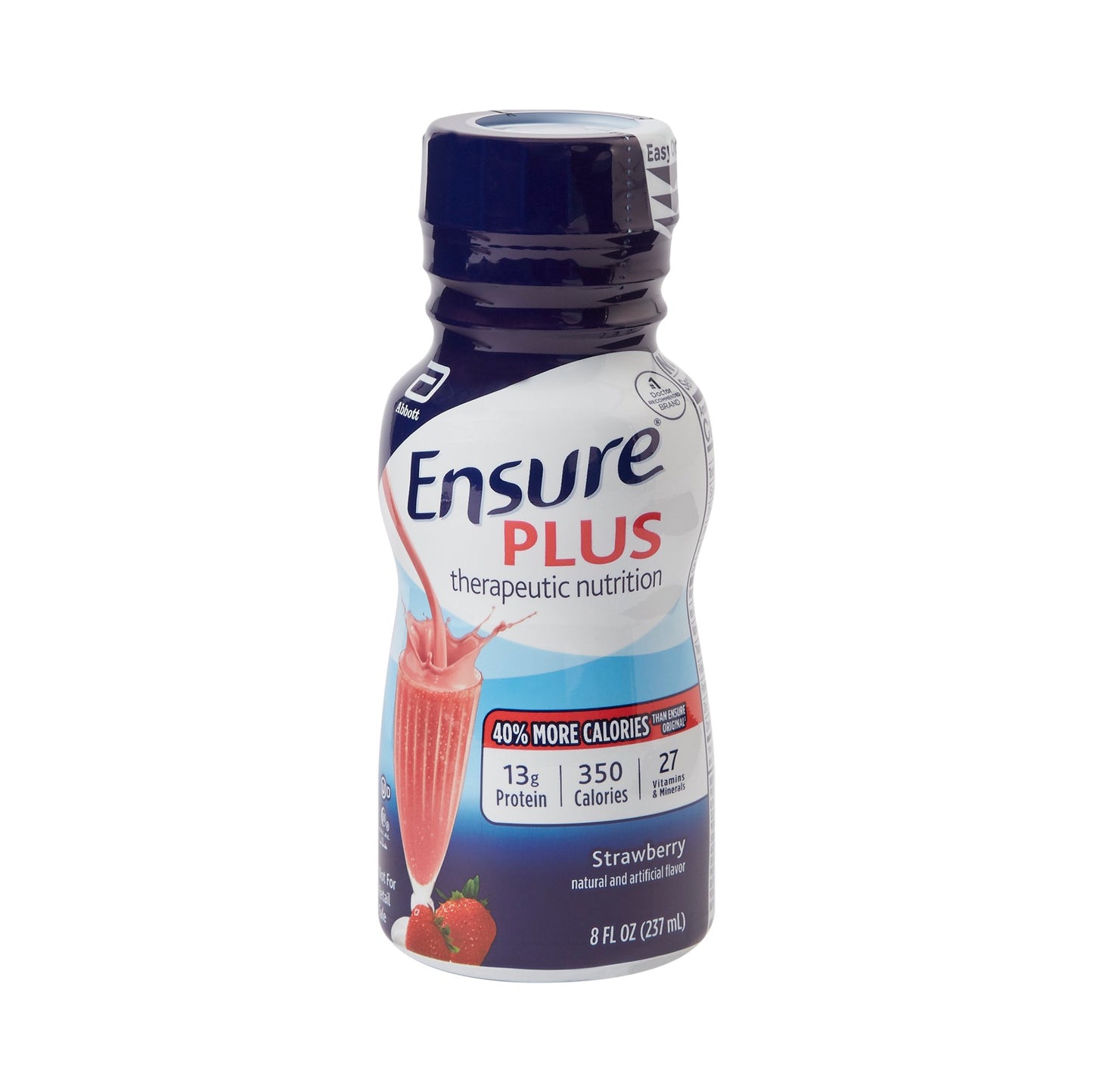 Oral Supplement Ensure® Plus Therapeutic Nutrition Strawberry Flavor Liquid 8 oz. Bottle - 58301