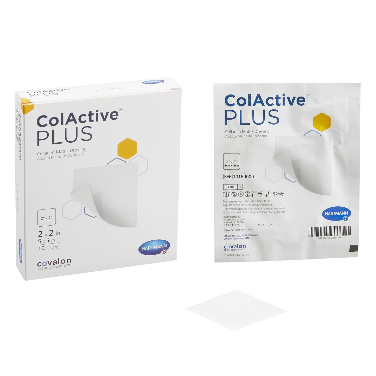 Collagen Dressing ColActive® Plus 2 X 2 Inch Square Sterile - 10160000