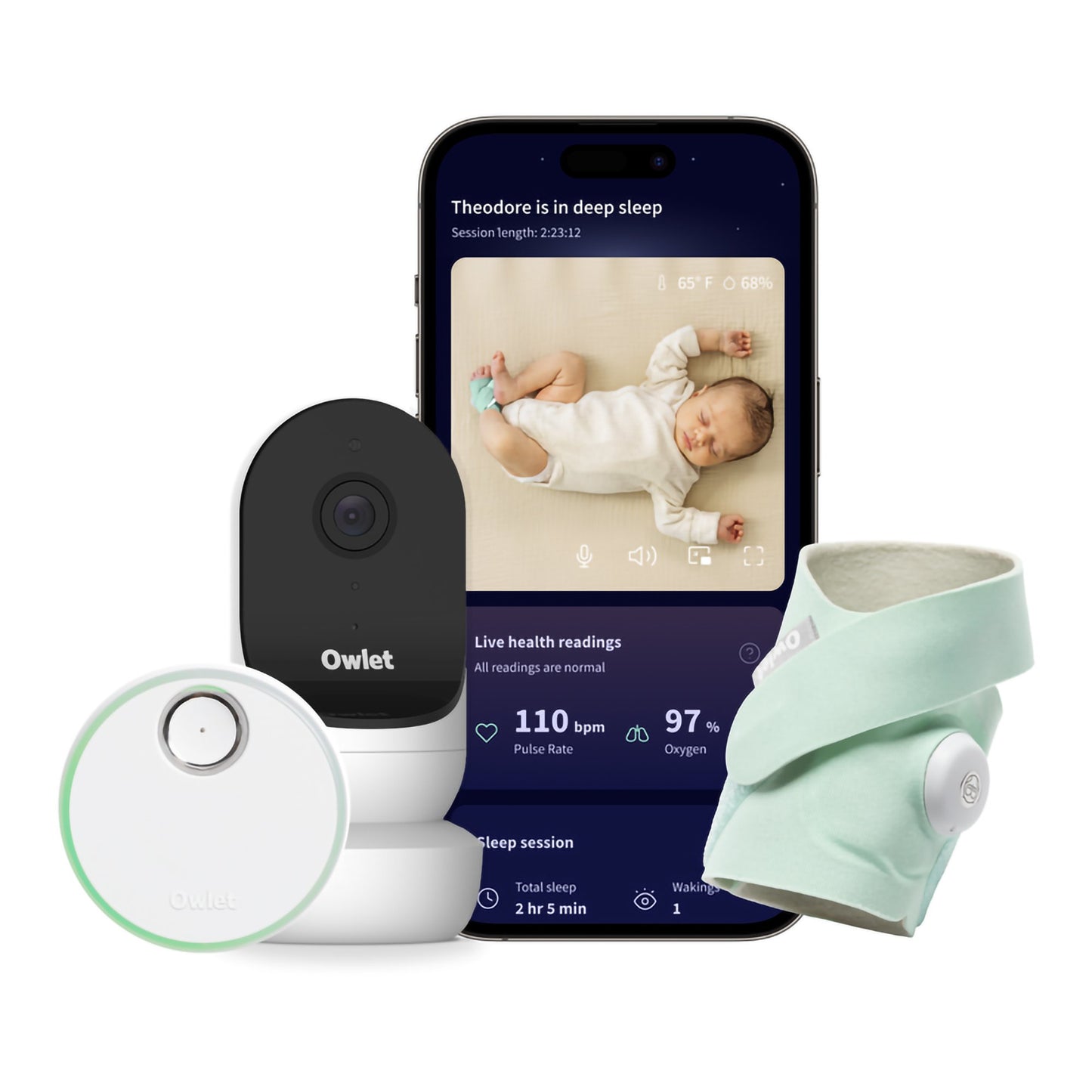 Baby Monitoring System Owlet® Dream Duo Mint PS04NMBBJ