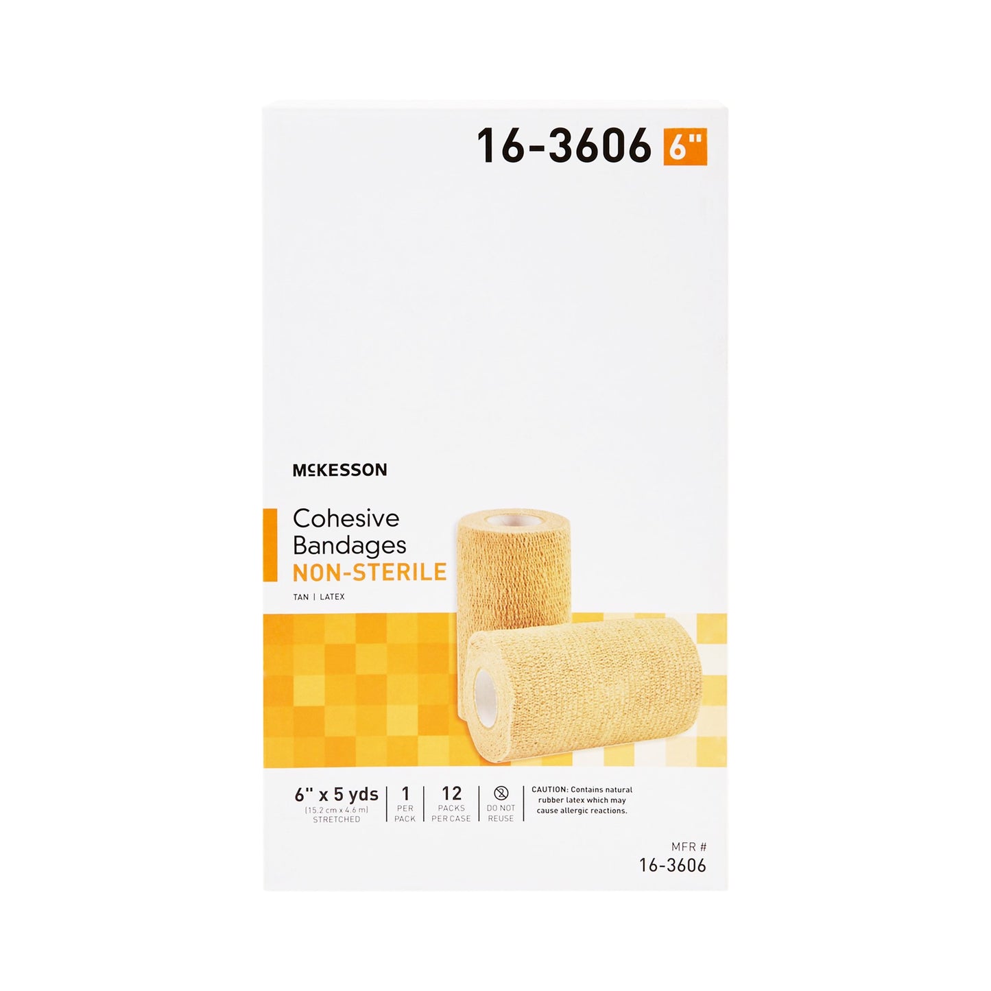 McKesson Self-adherent Closure Cohesive Bandage, 6 Inch x 5 Yard 16-3606