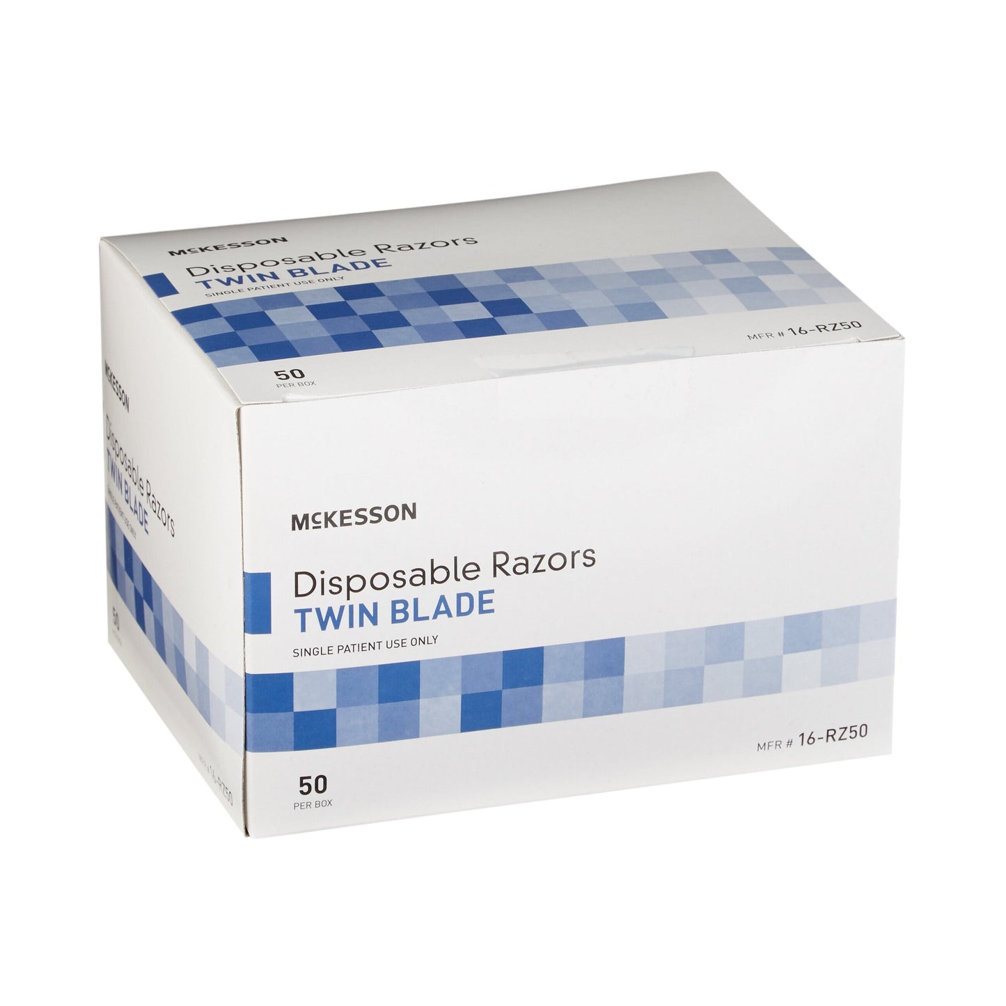 McKesson Twin-Blade Disposable Razor, Blue 16-RZ50