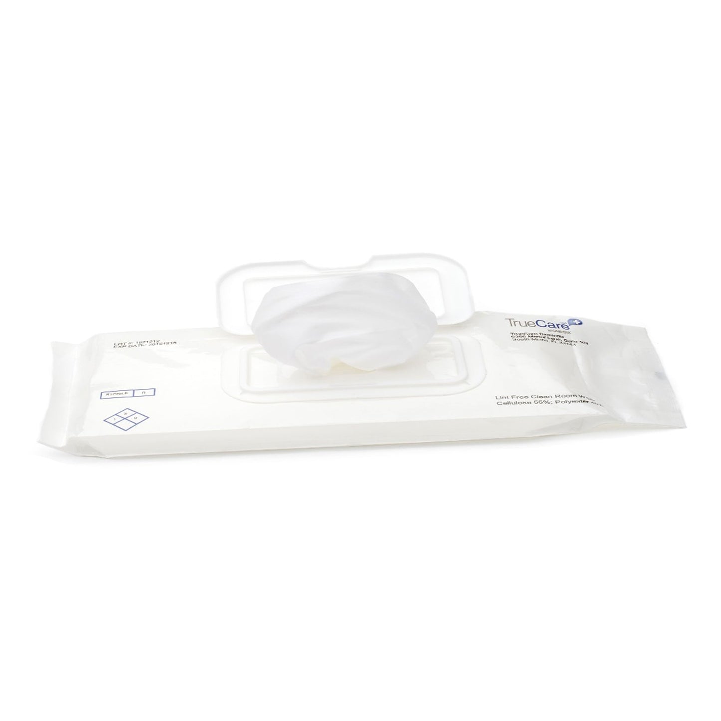 Surface Disinfectant Cleaner TrueCare® Premoistened Cleanroom Manual Pull Wipe 30 Count Soft Pack Alcohol Scent Sterile - TCBWALC30