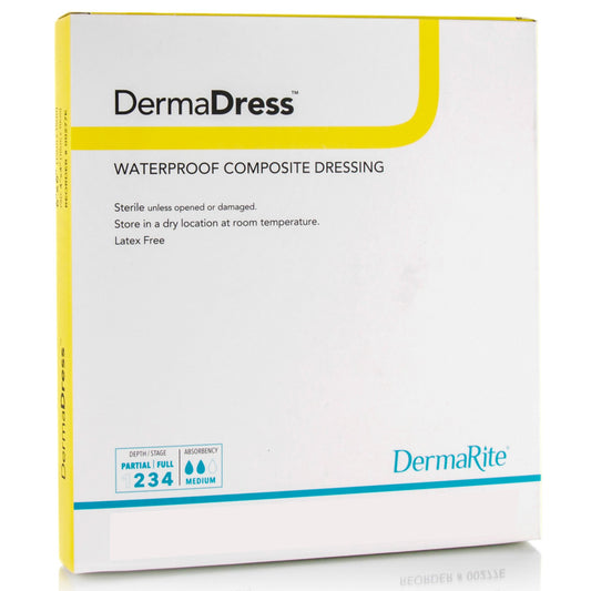 Composite Dressing DermaDress™ 4 X 4 Inch Square Sterile Waterproof Film Backing - 00276E