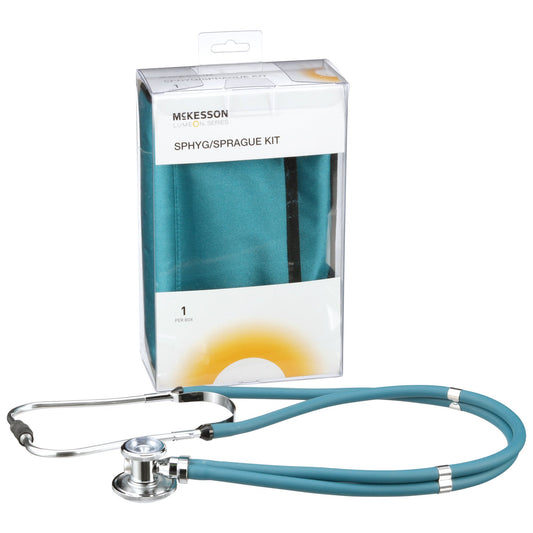 Reusable Aneroid / Stethoscope Set McKesson Brand 23 to 33 cm Adult Cuff Dual Head Sprague Stethoscope Pocket Aneroid - 01-768-641-11ATLGM