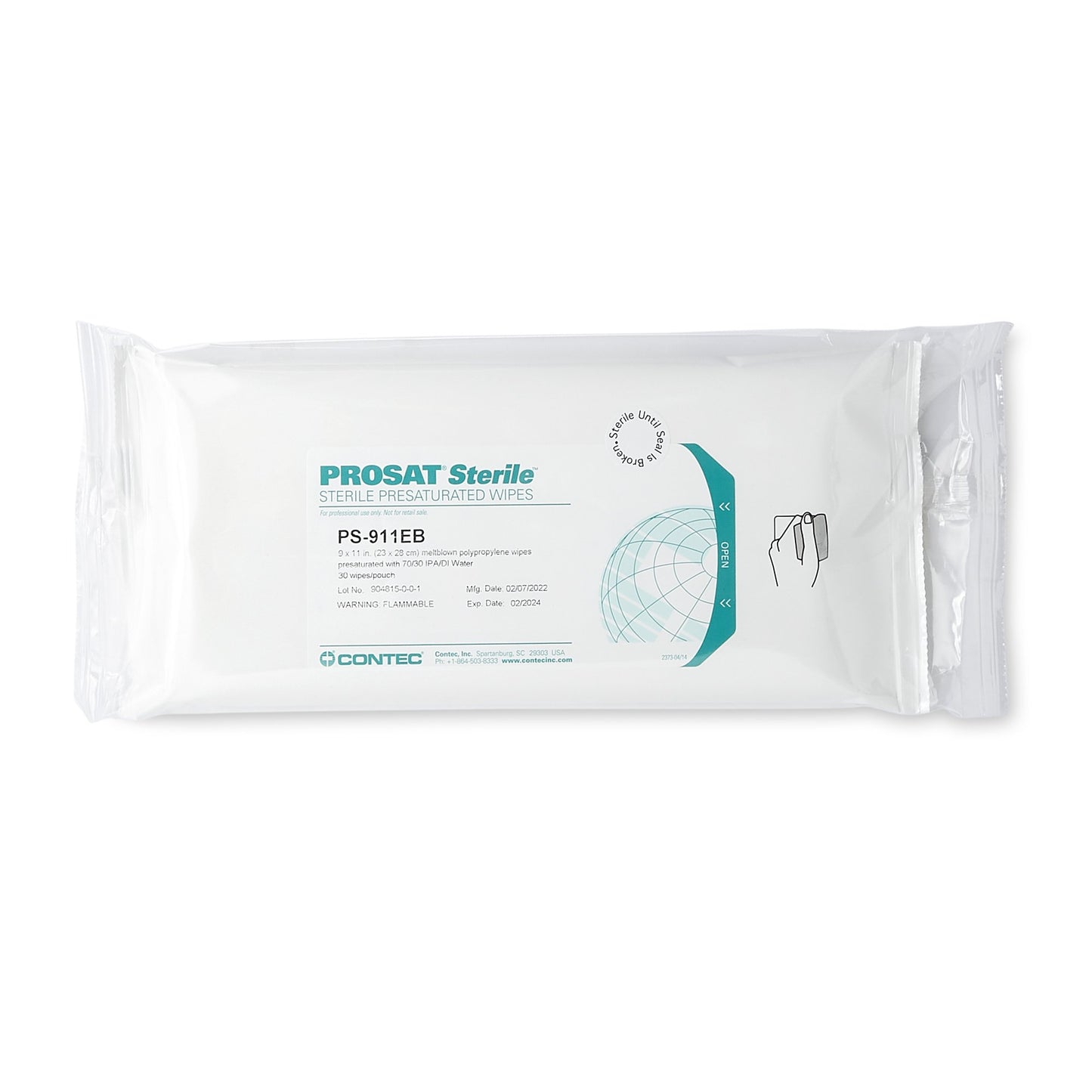 PROSAT® Sterile™ PreSaturated Cleanroom Wipe PS-911EB