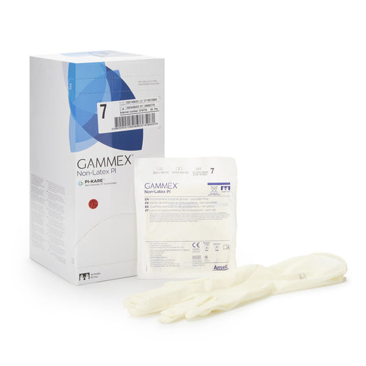 Surgical Glove GAMMEX® Non-Latex PI Size 7 Sterile Polyisoprene Standard Cuff Length Micro-Textured White Chemo Tested - 20685770