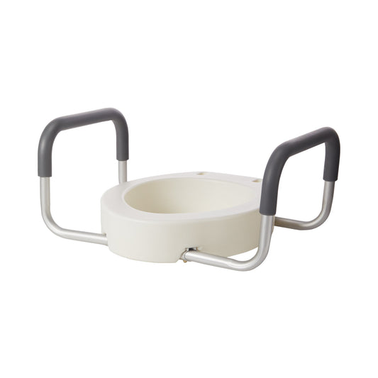Raised Toilet Seat with Arms drive™ Premium 3-1/2 Inch Height Elongated 300 lbs. Weight Capacity - 12403