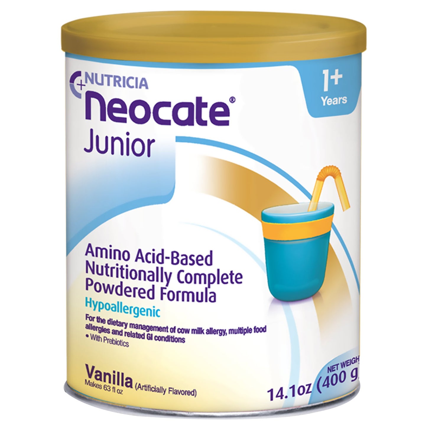 Neocate® Junior Amino Acid–Based Powdered Formula, Vanilla, 14.1-ounce can 133282
