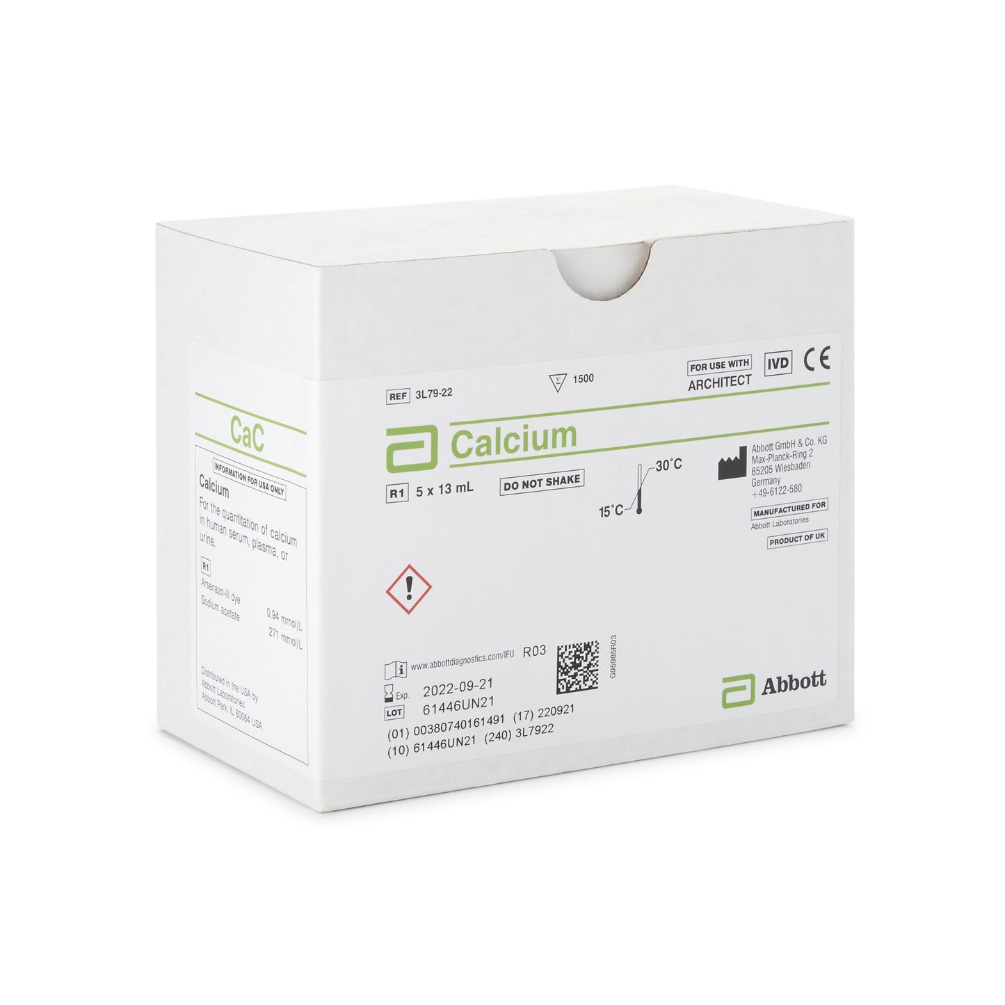 Architect™ Reagent for use with Architect c16000 Analyzer, Calcium test 03L7922