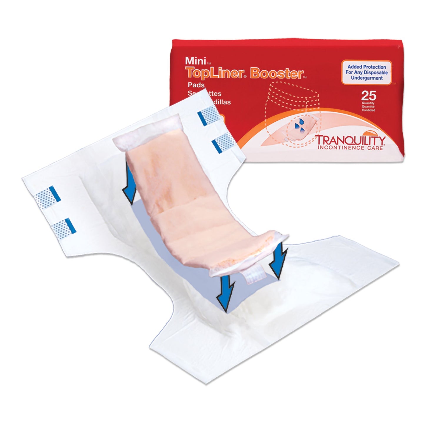 TopLiner™ Mini Incontinence Booster Pad, 2¾ x 10½ Inch 2072