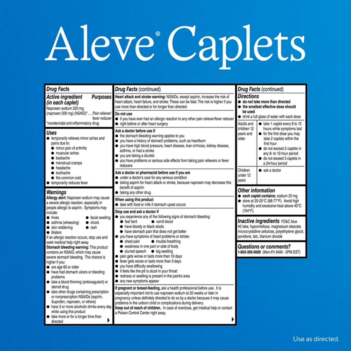 Aleve® Naproxen Sodium Caplets 00280600010