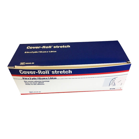 Dressing Retention Tape with Liner Cover-Roll® Stretch White 6 Inch X 2 Yard Nonwoven Polyester NonSterile - 45549