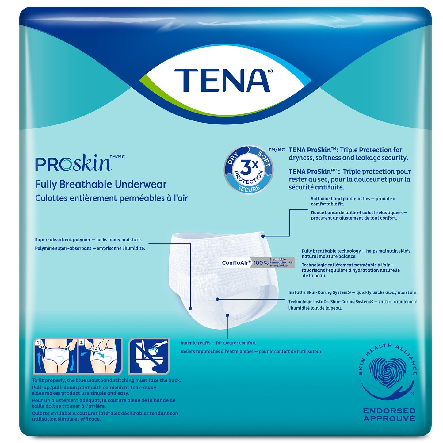 Tena® ProSkin™ Plus Fully Breathable Absorbent Underwear, Large 72633
