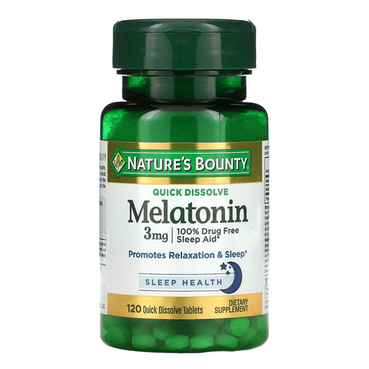Sleep Aid Nature's Bounty® 120 per Bottle Tablet 3 mg Strength - 50428419642