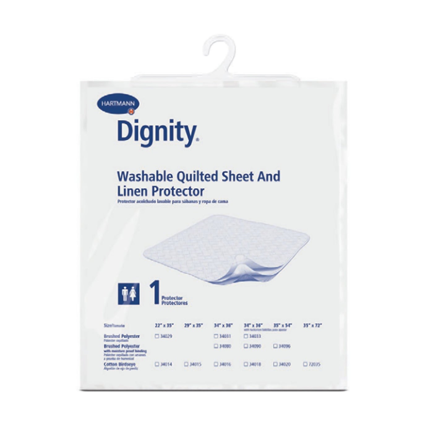Reusable Underpad Dignity® Washable Sheet Protector 35 X 35 Inch Cotton Moderate Absorbency - 34016