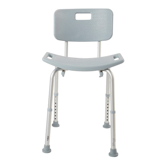 Bath Bench McKesson Without Arms Aluminum Frame Removable Backrest 19-1/4 Inch Seat Width 300 lbs. Weight Capacity - 146-RTL12202KDR