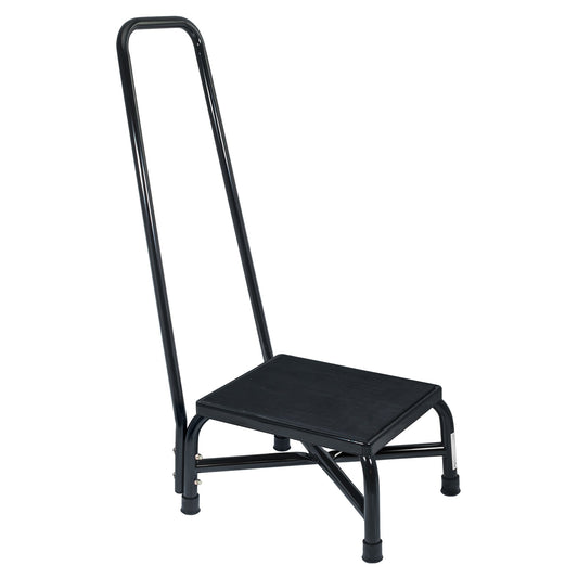 Step Stool with Handrail McKesson Bariatric 1 Step Powder Coated Steel Frame 9-1/4 Inch Step Height 16-21220