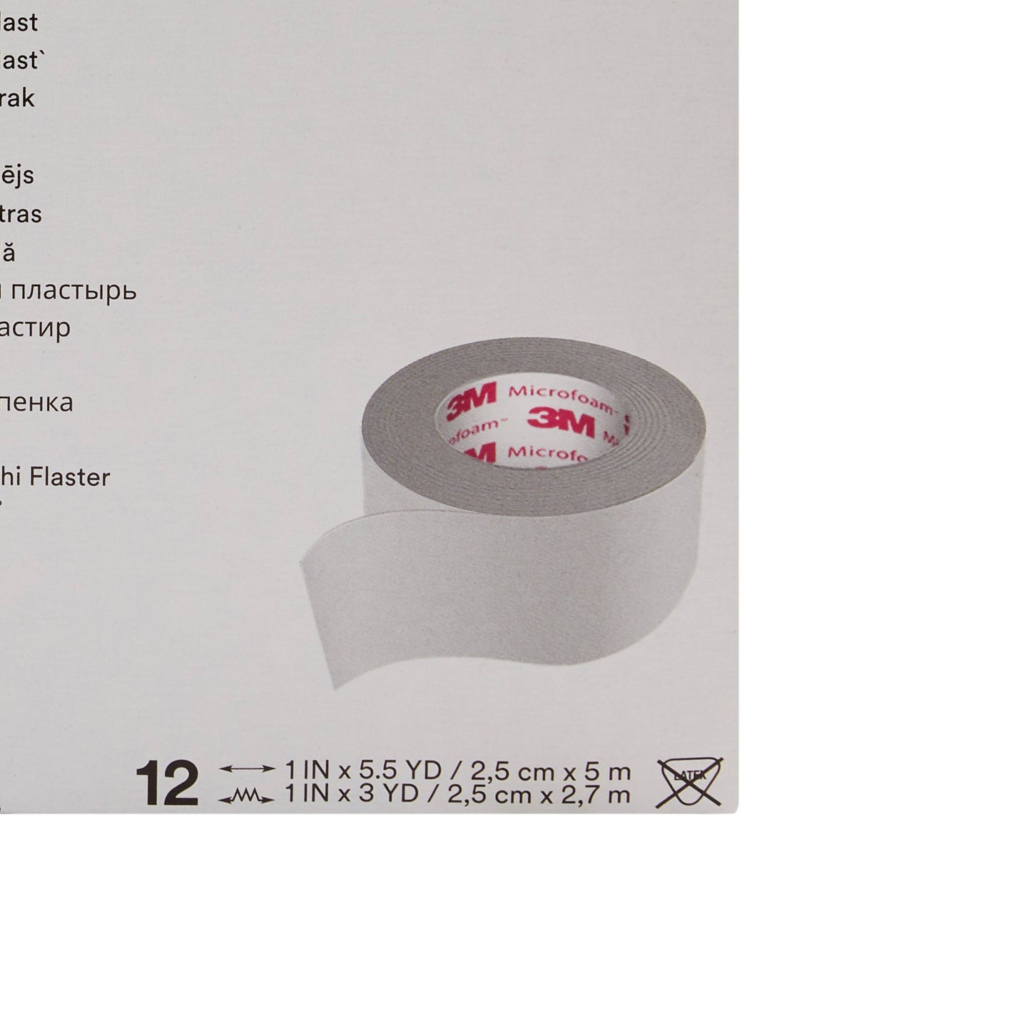 3M™ Microfoam™ Foam / Acrylic Adhesive Medical Tape, 1 Inch x 5-1/2 Yard, White 1528-1