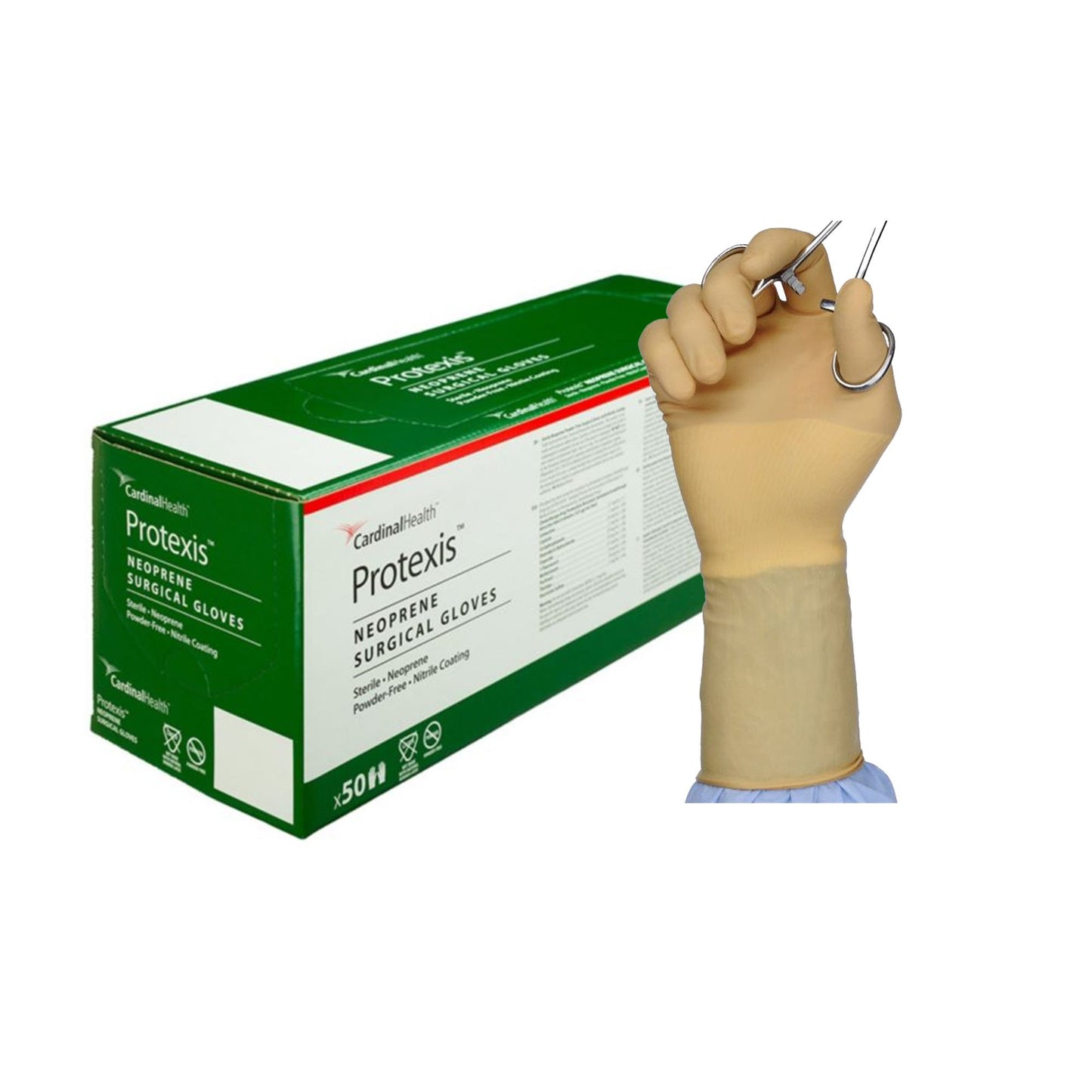 Surgical Glove Protexis™ (formerly Duraprene™ Plus ) Size 6.5 Sterile Polychloroprene Standard Cuff Length Smooth Ivory Chemo Tested - 2D73DP65