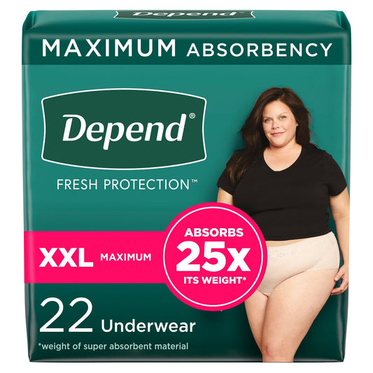 Depend® Fresh Protection™ Women's Maximum Absorbency Underwear, 2X-Large 53306
