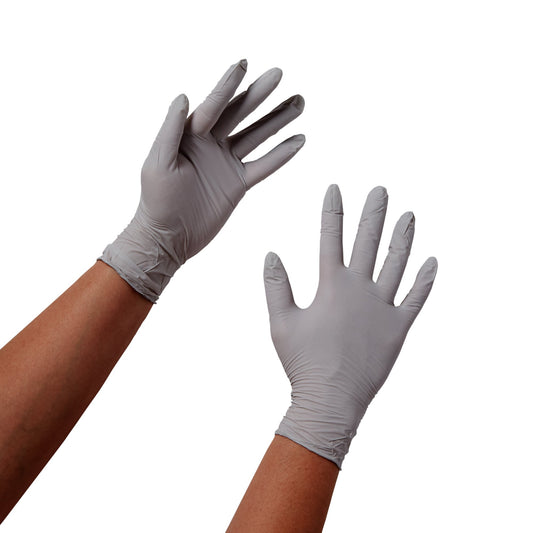 Exam Glove STERLING® Medium NonSterile Nitrile Standard Cuff Length Textured Fingertips Gray Chemo Tested - 50707