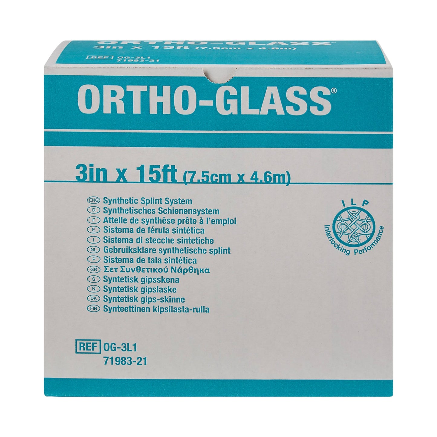 Ortho-Glass® Splint Roll, White, 3 Inch x 5 Yard OG-3L2