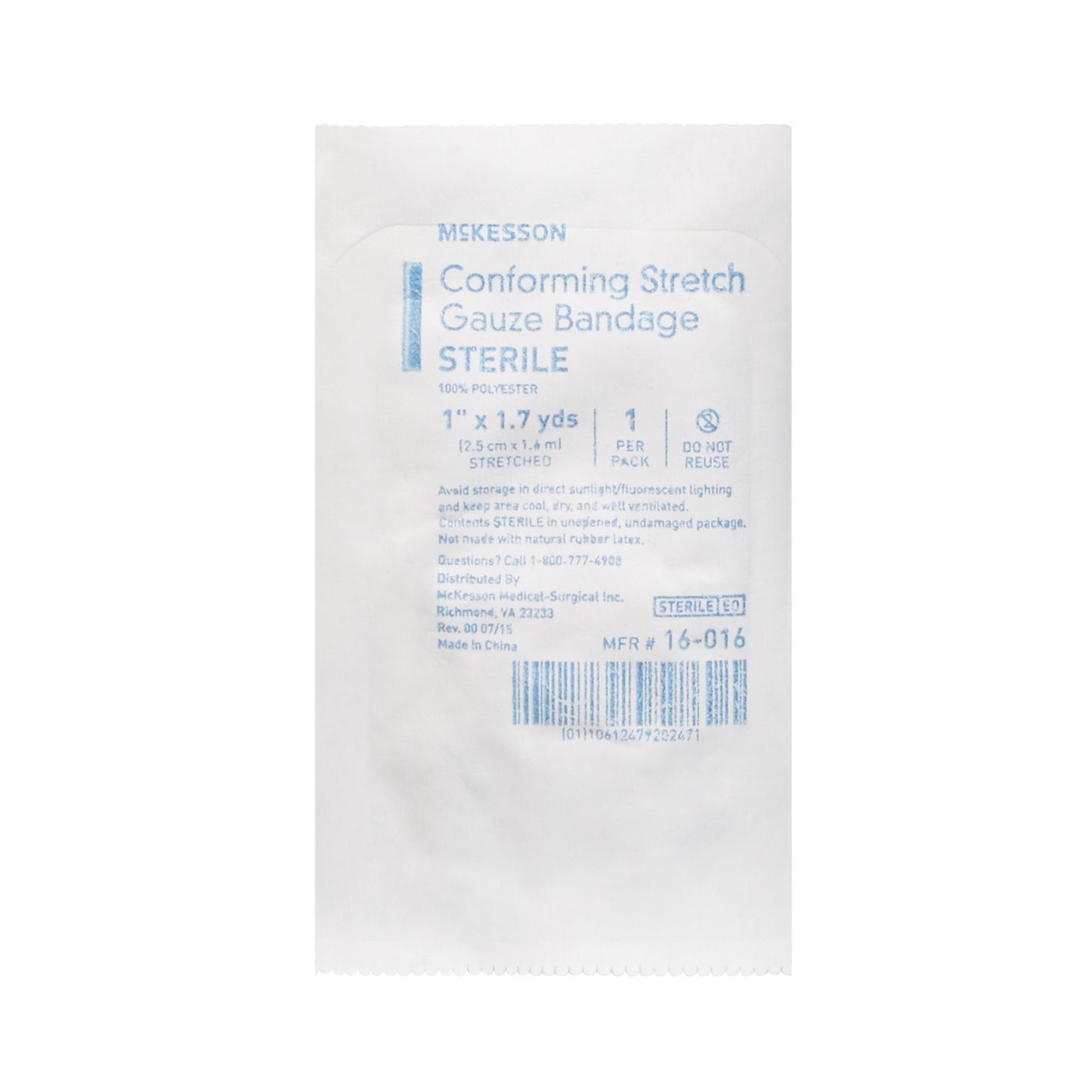 McKesson Sterile Conforming Bandage, 1 Inch x 1-7/10 Yard 16-016