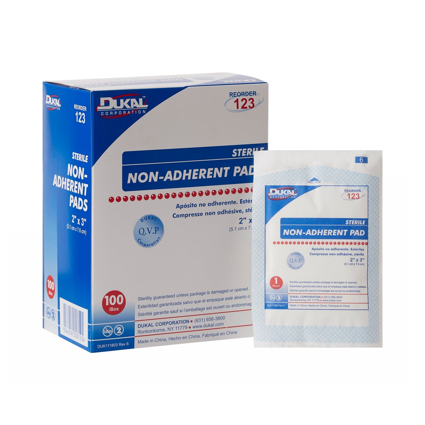 Dukal™ Nonadherent Dressing, 2 x 3 Inch 123