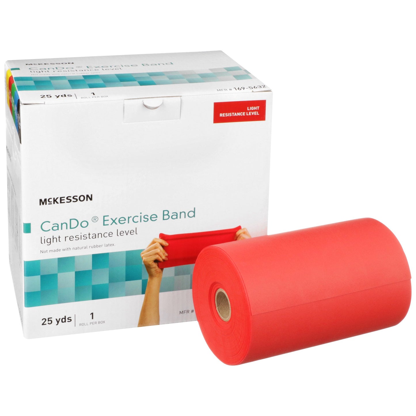 Exercise Resistance Band McKesson CanDo® Red 5 Inch X 25 Yard Light Resistance - 169-5632