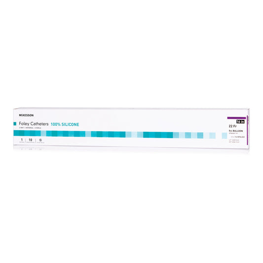 Foley Catheter McKesson 2-Way Standard Tip 5 cc Balloon 22 Fr. Silicone - 16-SFOL522