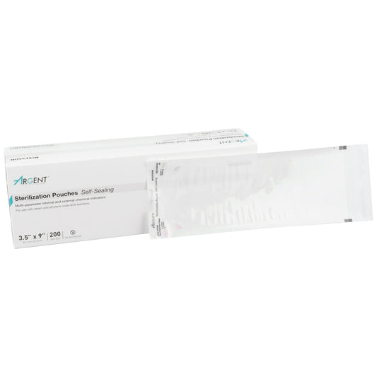 Sterilization Pouch McKesson Argent™ Sure-Check® Ethylene Oxide (EO) Gas / Steam 3-1/2 X 9 Inch Transparent / Blue Self Seal Paper / Film - 73-SSP381