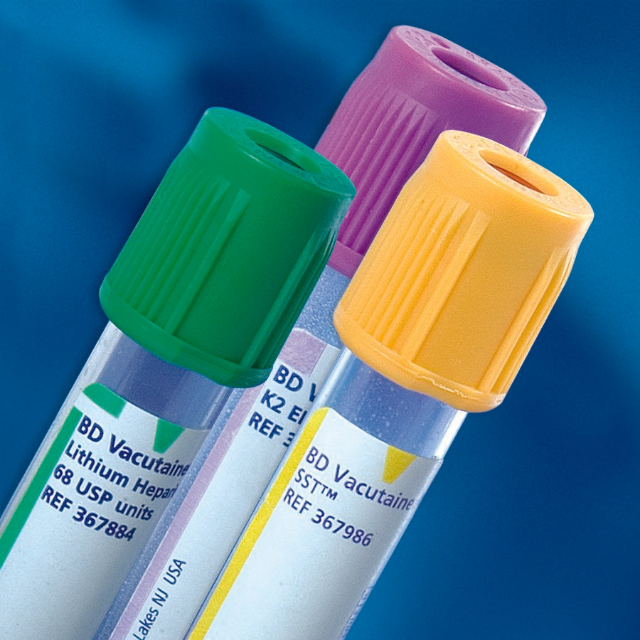 BD Vacutainer® Venous Blood Collection Tube Lithium Heparin Additive 6 mL BD Hemogard™ Closure Plastic Tube 367886
