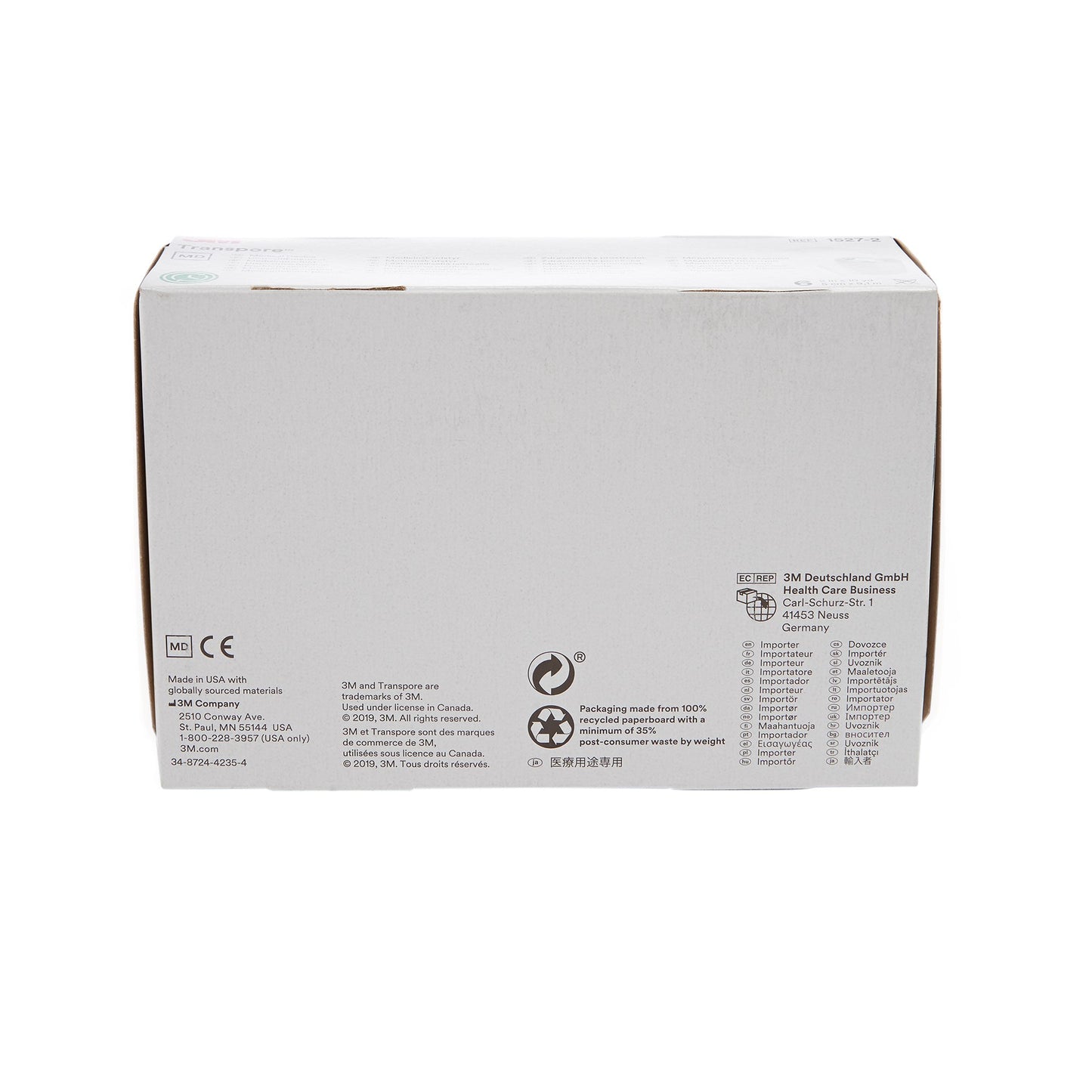 3M™ Transpore™ Plastic Medical Tape, 2 Inch x 10 Yard, Transparent 1527-2