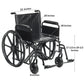 McKesson Bariatric Wheelchair, 22-Inch Seat Width 146-STD22ECDFA-SF