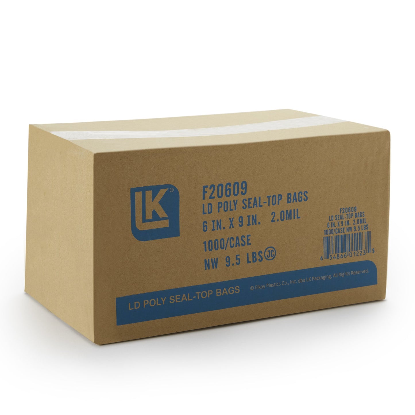 LK® Clear Line Zipper Reclosable Bag, 6 x 9 Inch F20609