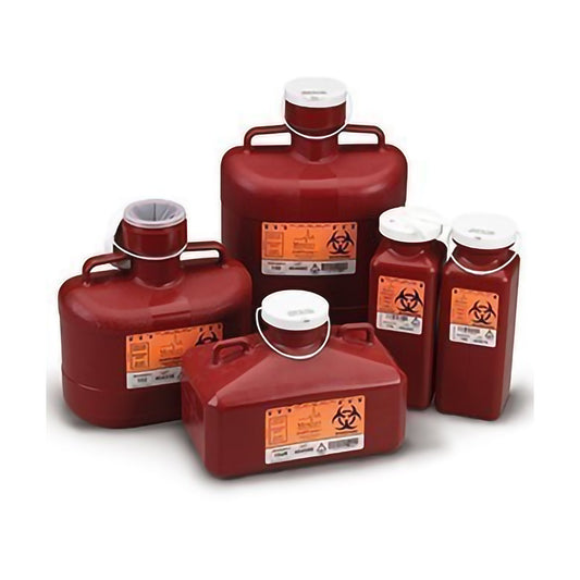 Sharps Container Sharps-Tainer® Wide Red Base 18 H X 12 W X 9 D Inch Vertical Entry 5.75 Gallon - 187
