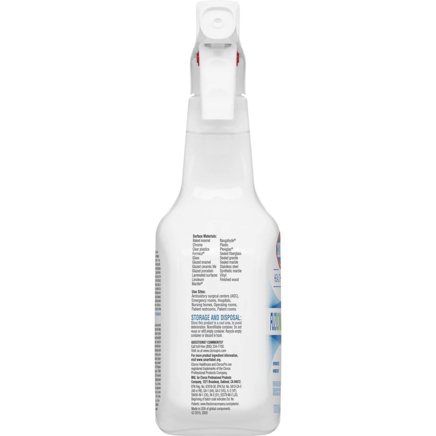 Clorox Healthcare® Fuzion™ Cleaner Disinfectant, 32-ounce Spray Bottle 31478