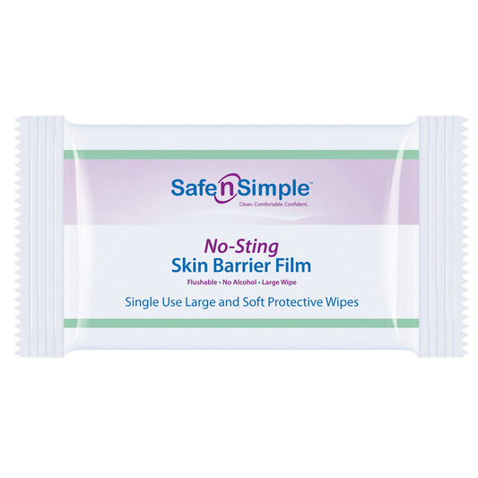 Skin Barrier Wipe Safe N Simple™ No-Sting 60% / 20% Strength Purified Water / Polyvinylpyrrolidone / Glycerin / Propylene Glycol Individual Packet Lar