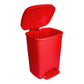 McKesson Waste Can with Step-On Pedal, Plastic, Red, 15.16 x 14.37 x 18.9 Inch 16-25270