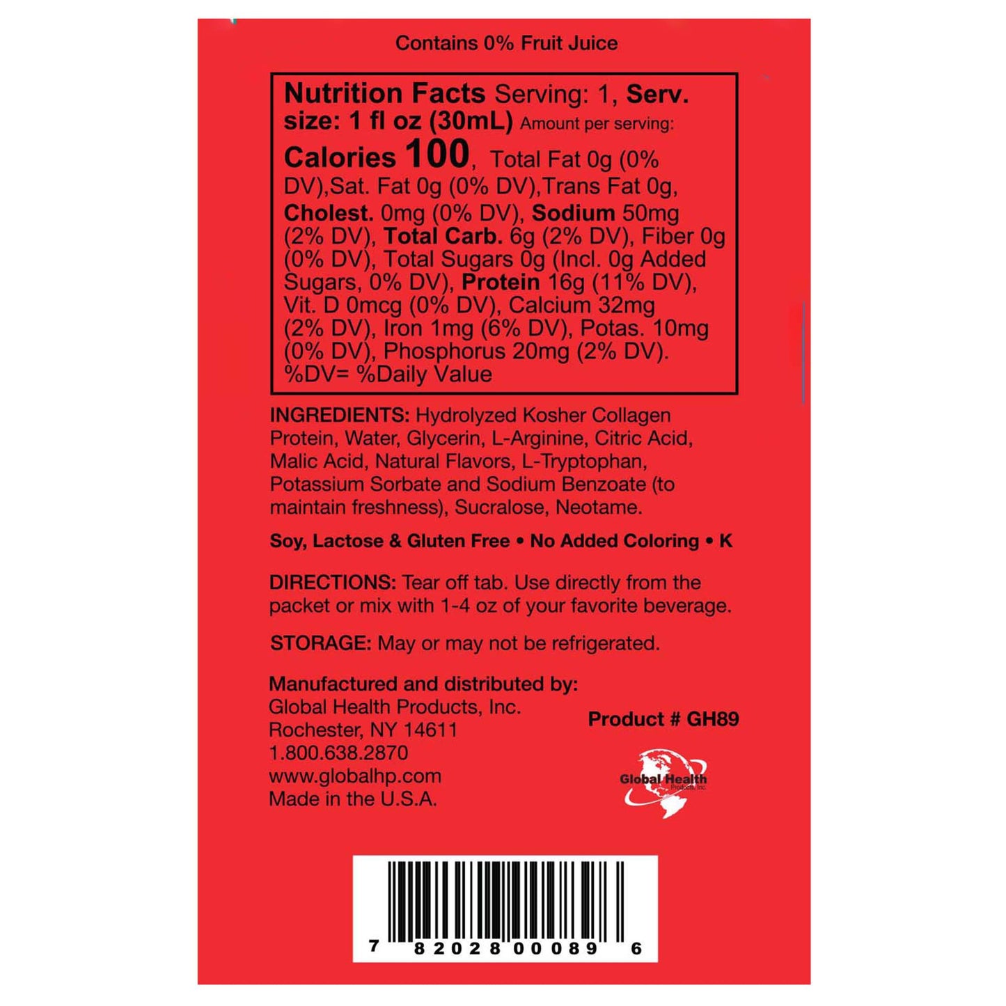 LiquaCel® Apple Concentrated Liquid Protein, Sugar Free, 1-ounce Packets GH-89