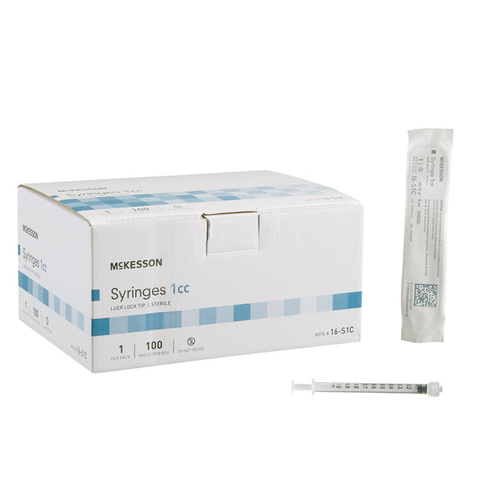General Purpose Syringe McKesson 1 mL Luer Lock Tip Without Safety - 16-S1C