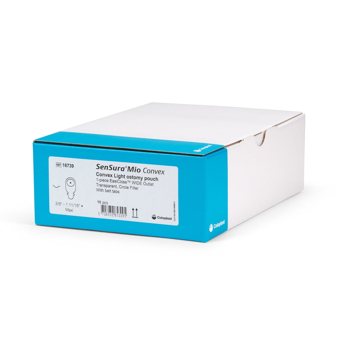 SenSura® Mio Convex Light 1-Piece Transparent Ostomy Pouch, 10 – 43 mm Stomas 16739