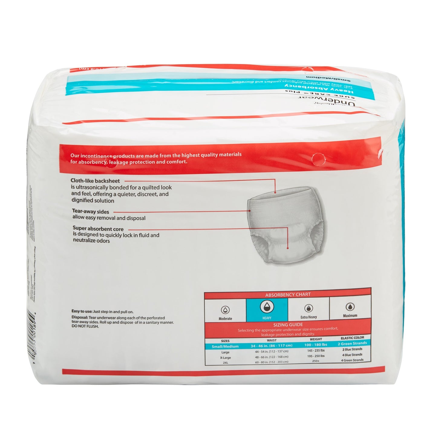 Sure Care™ Plus Heavy Absorbent Underwear, Medium 1605