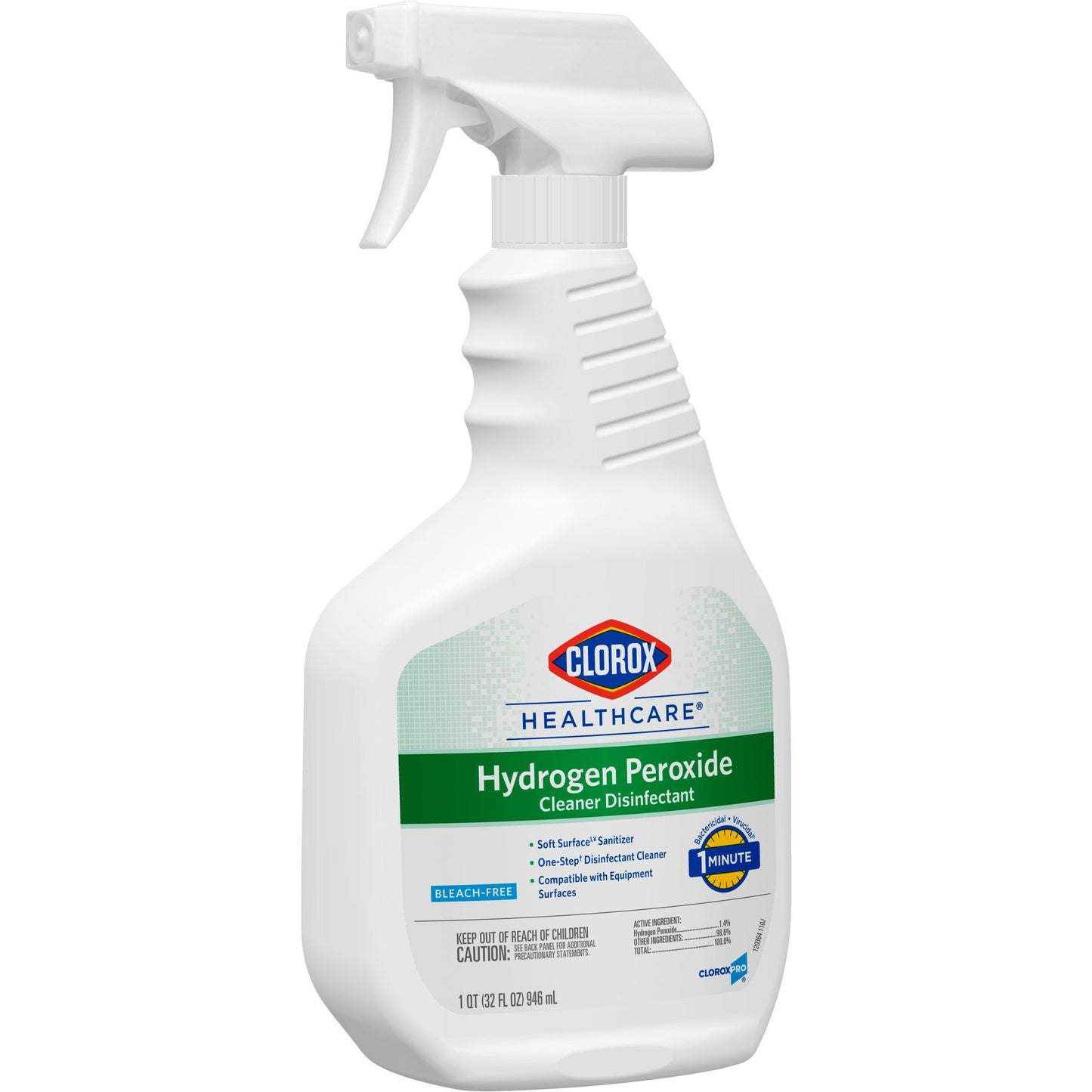 Clorox Healthcare® Hydrogen Peroxide Cleaner Disinfectant, Spray Bottle, 32 oz. 30828